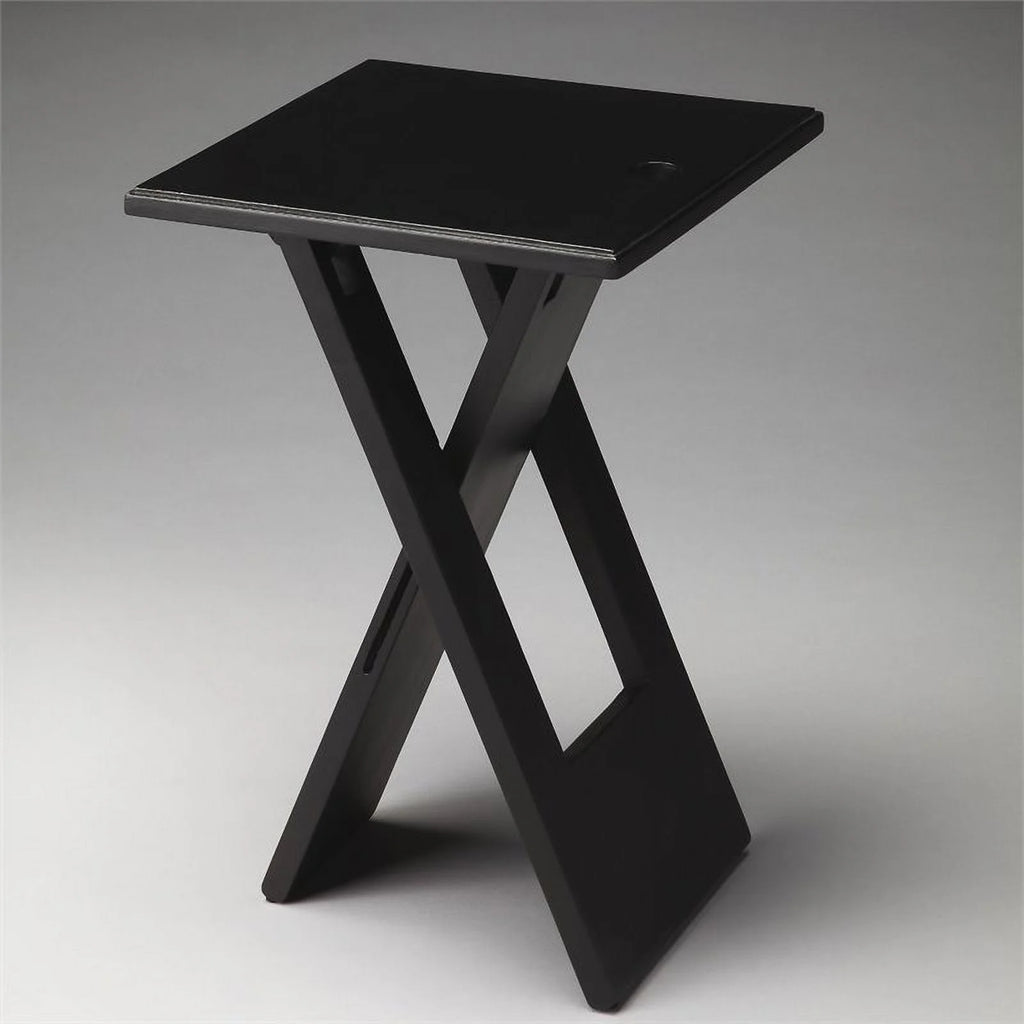 Black Folding End Table Set of 2 T5668