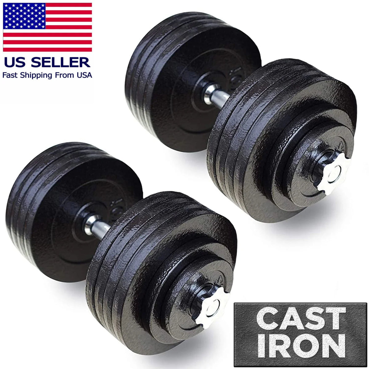 Adjustable Cast Iron Dumbbells Set N158042
