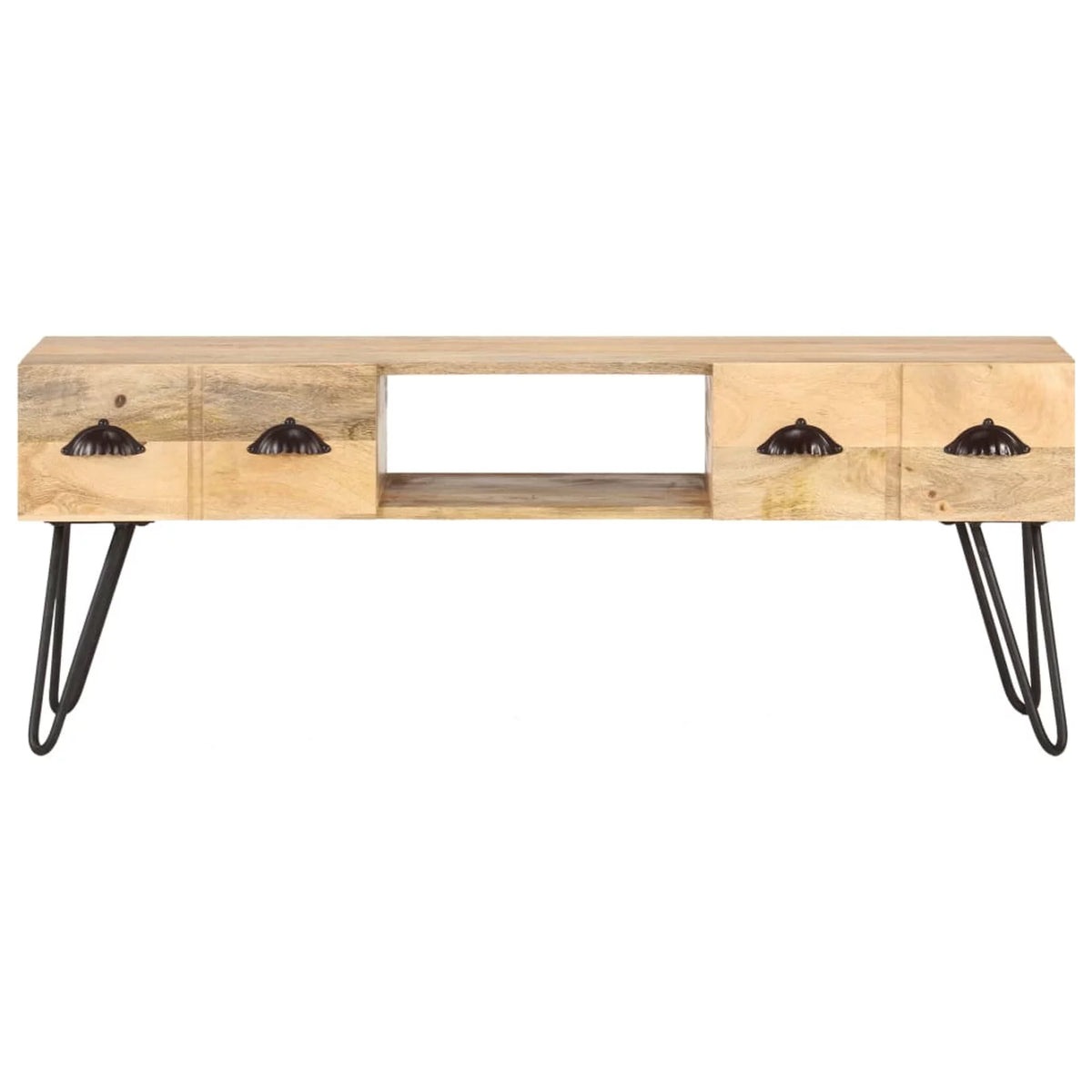 Mango Wood TV Stand with 2 Storage Drawers Q43332