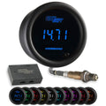 10 Color Digital Wideband Air/Fuel Ratio Gauge with Oxygen Sensor, Data Logging Output, Tinted Lens, 2-1/16" (52mm) K4230