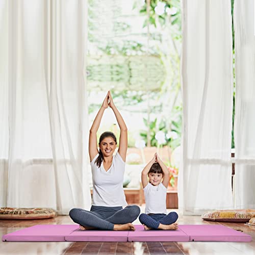 4' x 8' x 2" Folding Exercise Mat with Carry Handles Y289075
