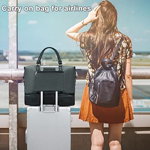 Travel Weekender Bag with Shoe Compartment B86707