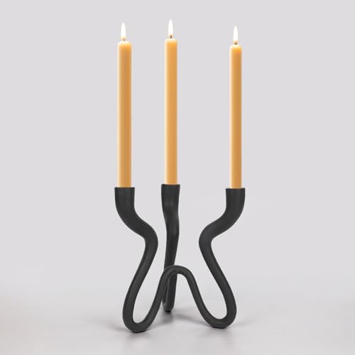 Cast Iron Metal Taper Candlestick Candelabra U8908