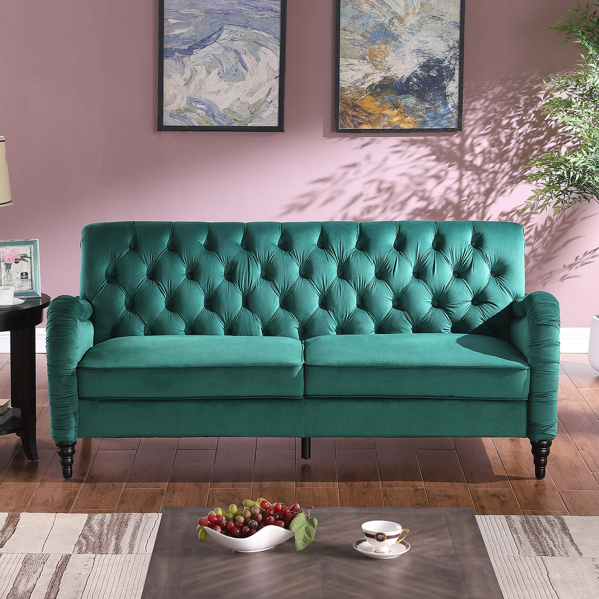 Dark Green Chesterfield Sofa Set S446811