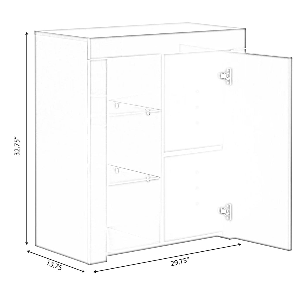Living Room Side Storage Cabinet with LED Q900109