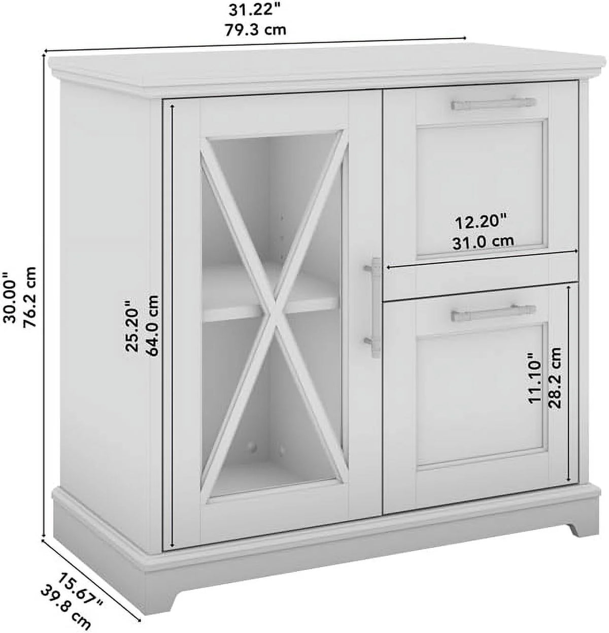Lateral File Cabinet With Shelves J53771