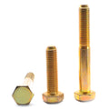 5/8x22-18 x 7 1/2x22 Grade 8 Hex Cap Screw Alloy Steel Yellow Zinc Plated F575