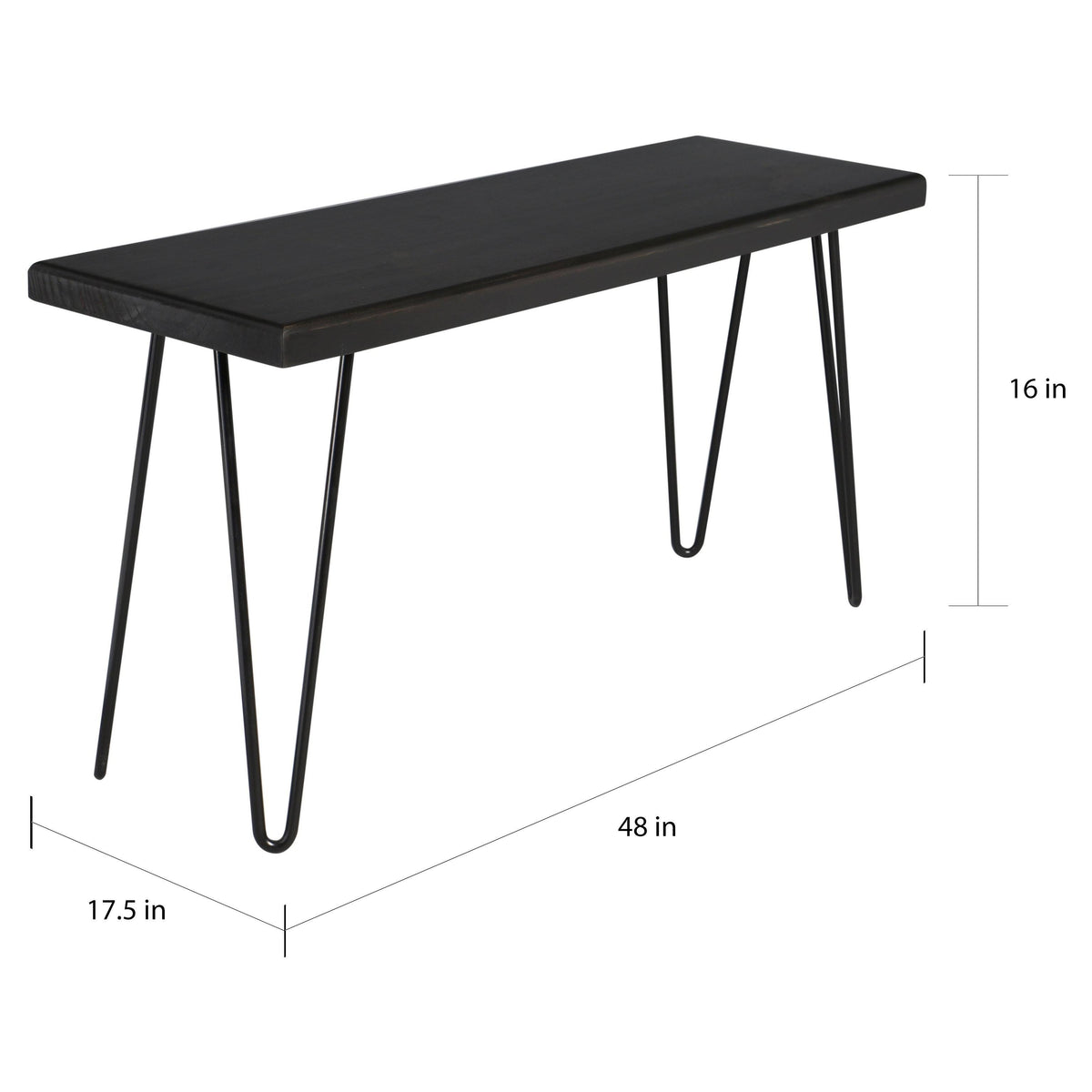Ebony Wood Bench X2306