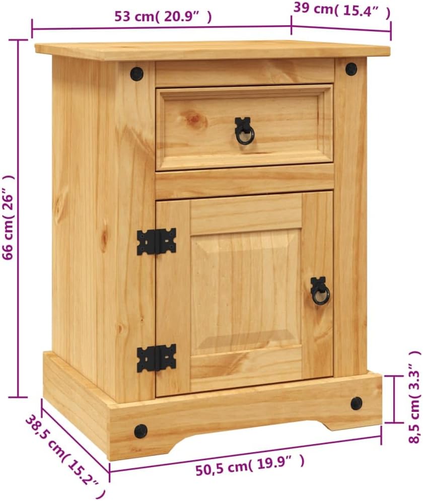 Mexican Pine Nightstand Z4333