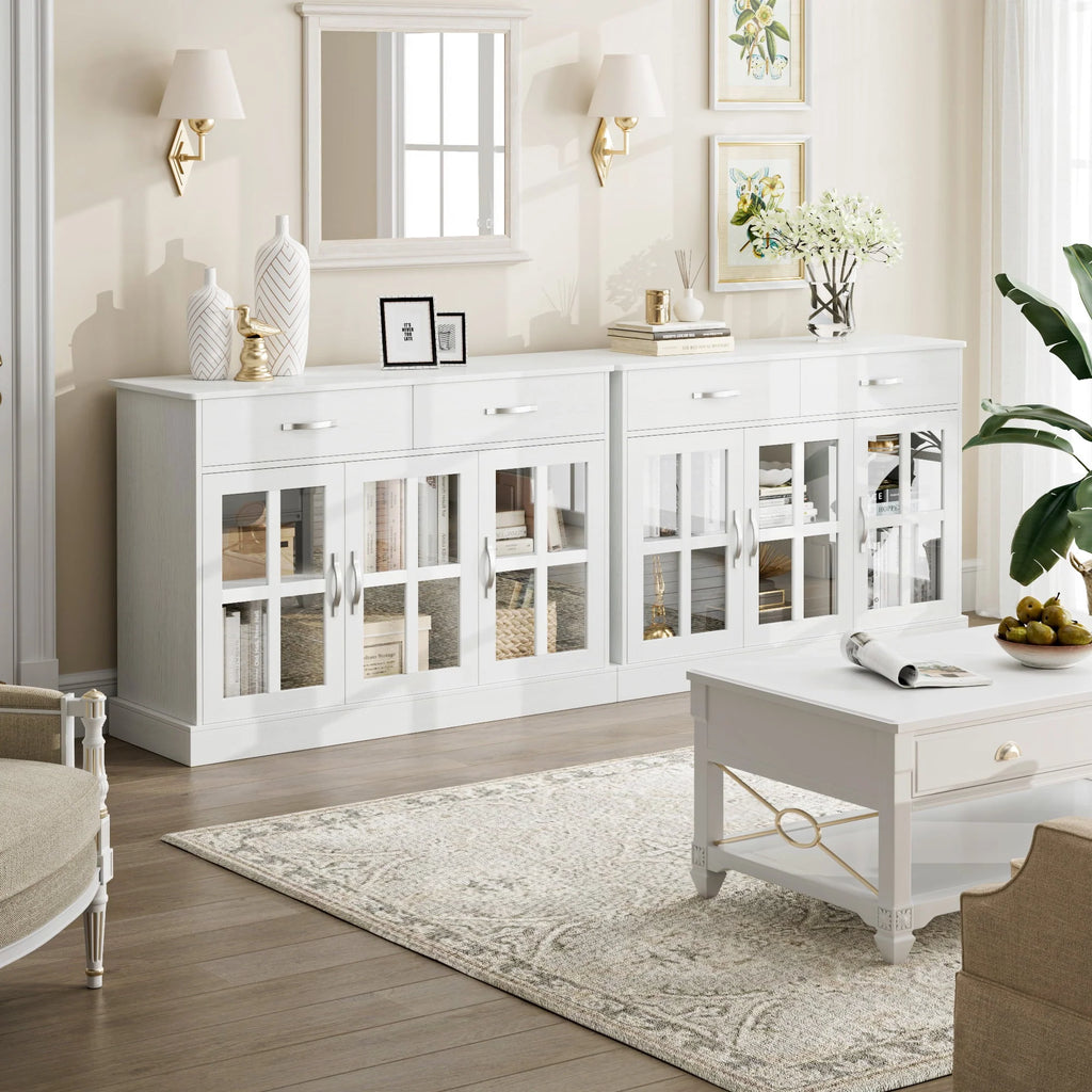 Gray 3 Door 2 Drawer Buffet Cabinet N7372