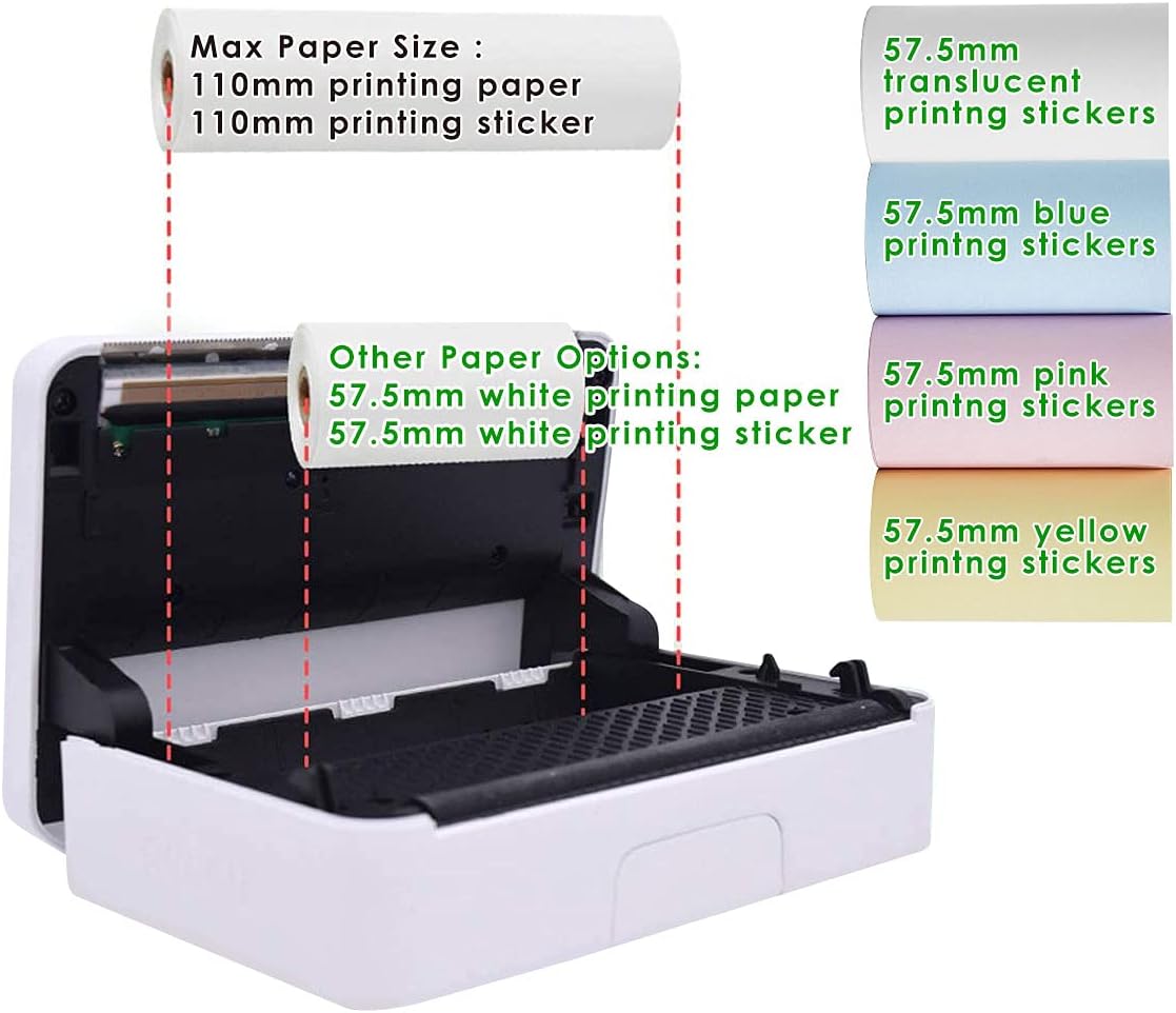 Wireless Thermal Printer for Printing Sticker, Logo, Label, Receipt, Photo, 300dpi Grayscale N3427