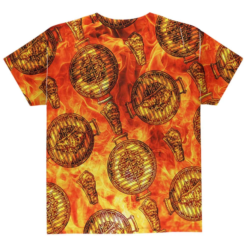 Charcoal Grilled Steak Pattern Youth T Shirt Z1844
