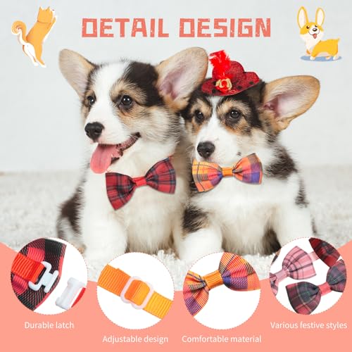 80 Pcs Dog Bow Ties Assorted Pattern D6584