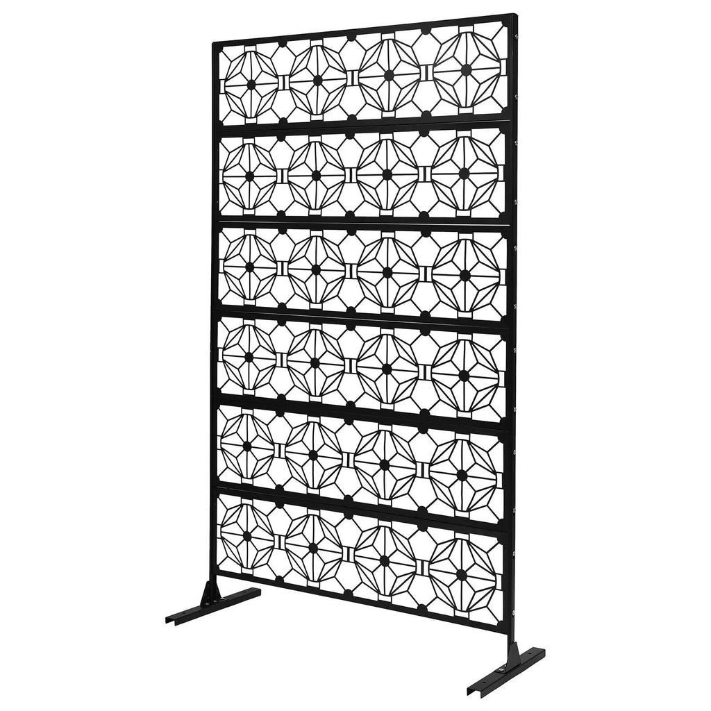 Steel Garden Flower Pattern Privacy Screen Panel Y620