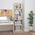 White Sonoma Oak Chipboard Book Cabinet Room Divider W23401