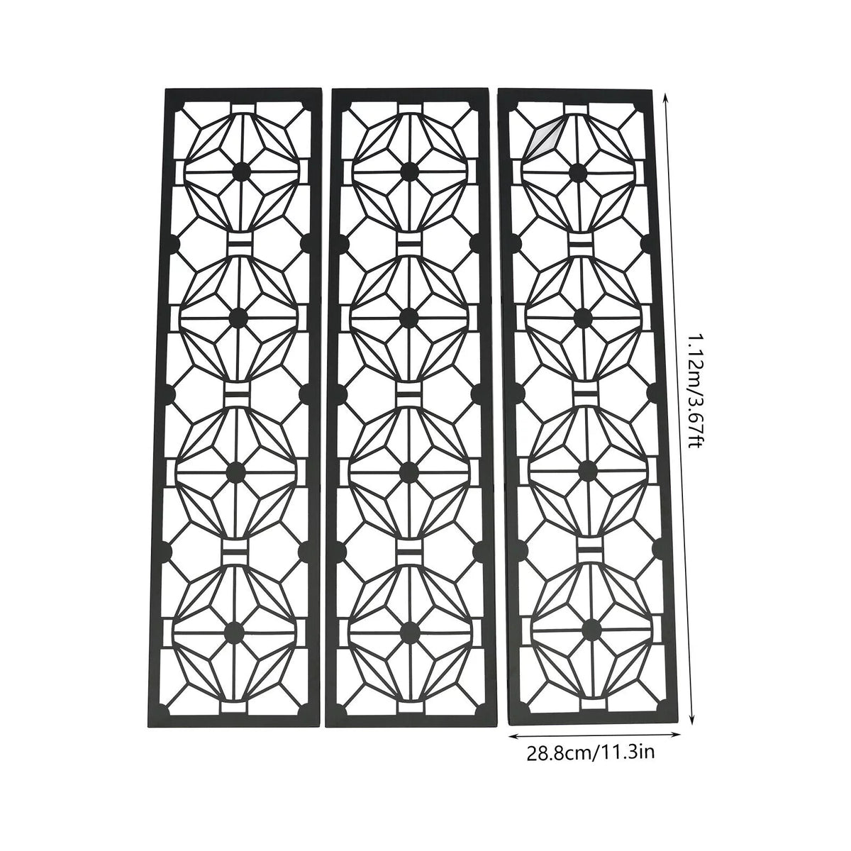 Steel Garden Flower Pattern Privacy Screen Panel Y620