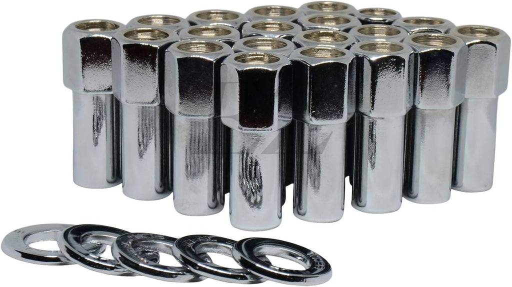 Open End Mag Lug Nut 1/2"-20 with Center Washer Set of 20 Pcs P517590