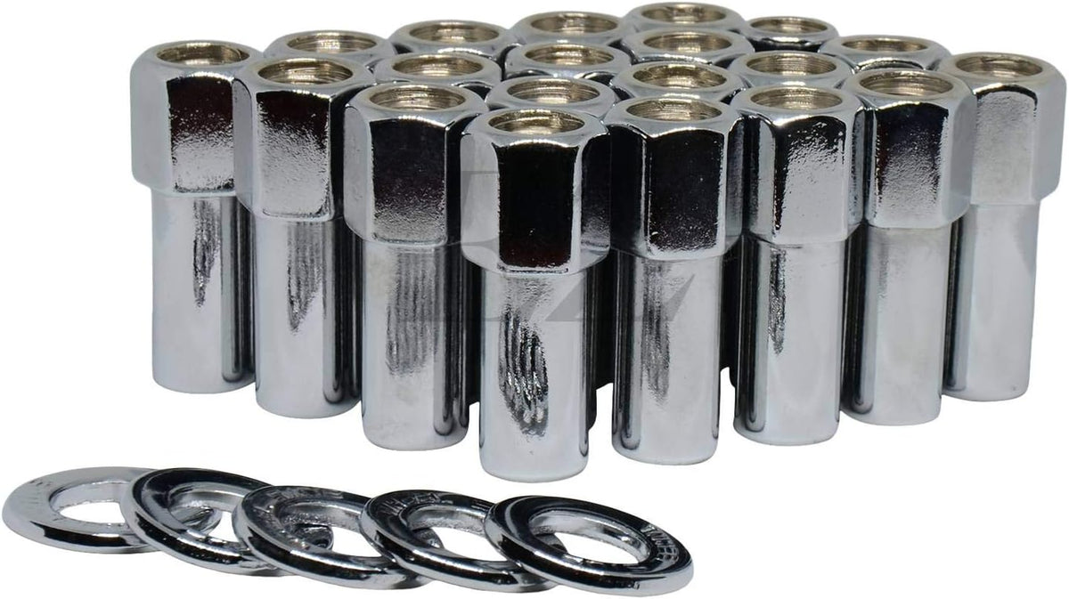 Open End Mag Lug Nut 1/2"-20 with Center Washer Set of 20 Pcs P517590