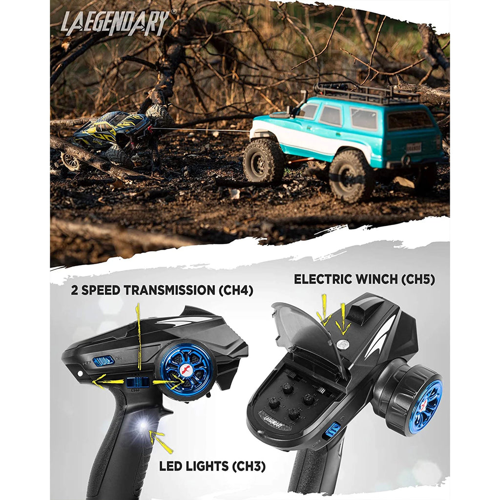 Blue-Green 1:10 Scale RTR RC Rock Crawler E9690