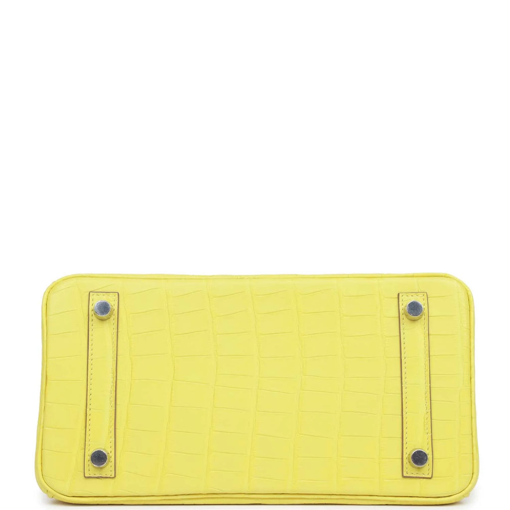 Lime Matte Alligator Bag Palladium Hardware Y525