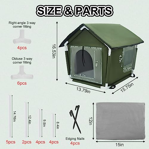Weatherproof Outdoor Cat House with Mat I55370