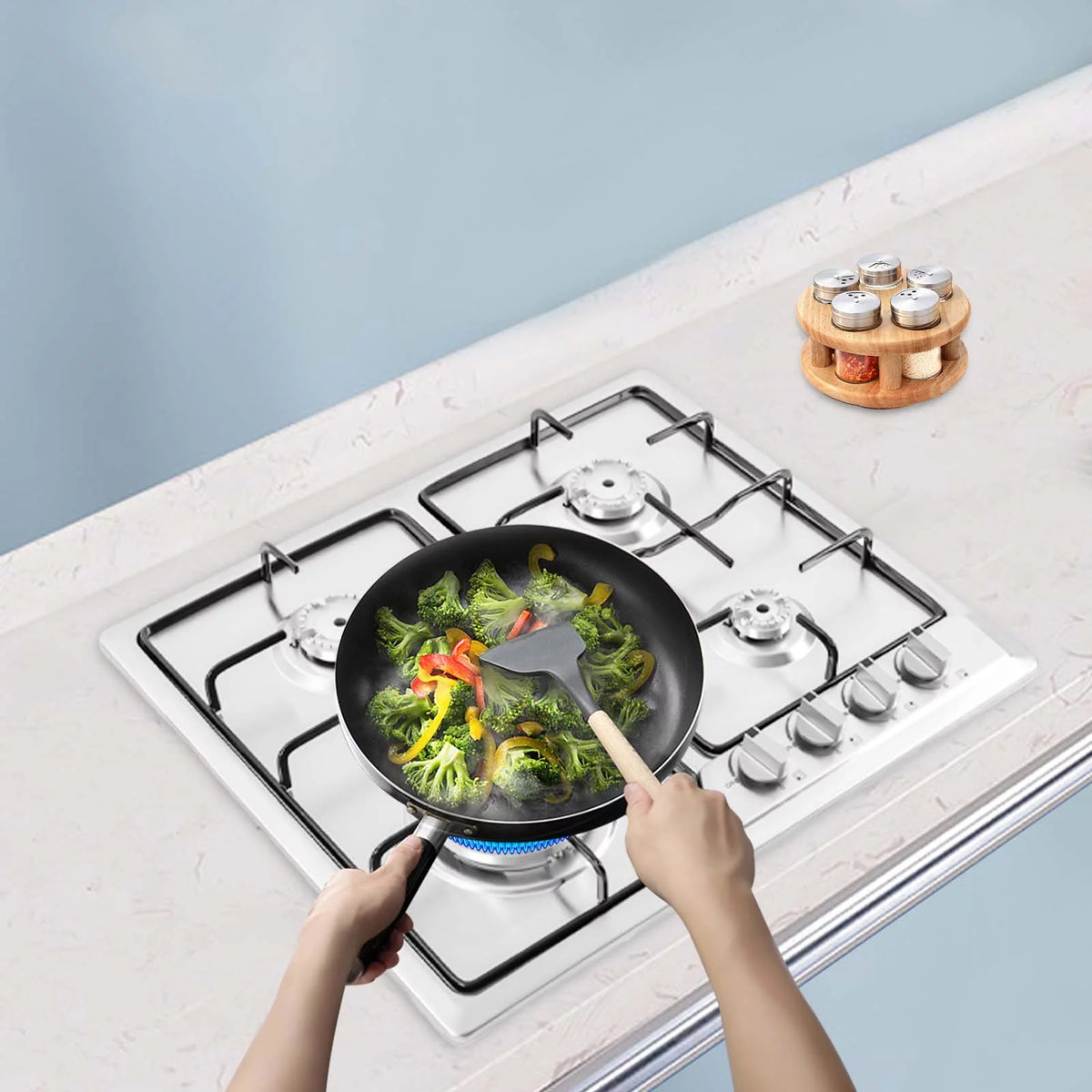 23 x 20 Stainless Steel 4 Burners Gas Cooktop X456