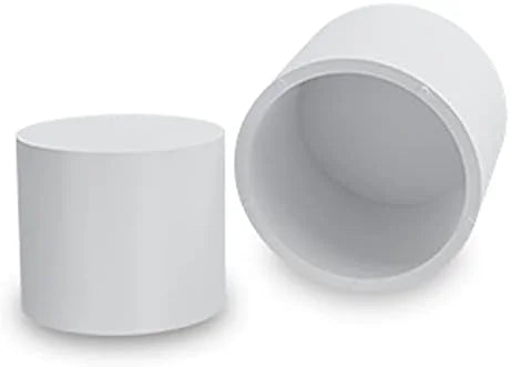 Nesting Coffee Table Set of 2 White Round Wood U7564