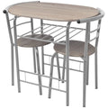 3 Piece MDF Breakfast Table with 2 Stool Chairs Iron Frame I665461