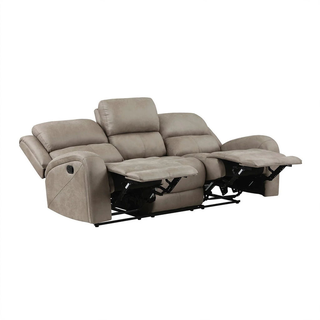 Brown 2-Piece Microfiber Reclining Sofa Set H57686