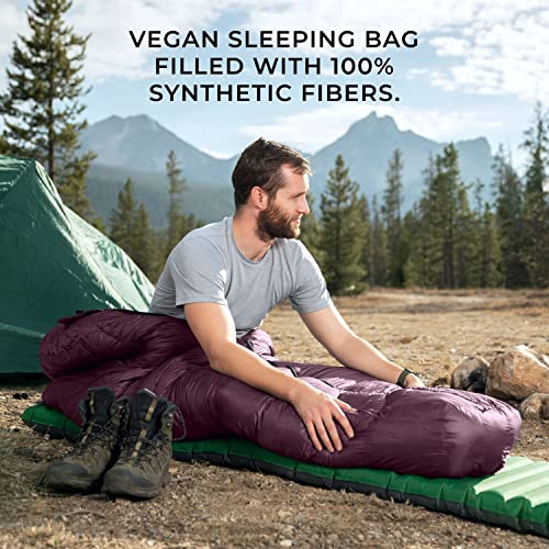 0°F Synthetic Mummy Sleeping Bag with Compression Stuff Sack J7289
