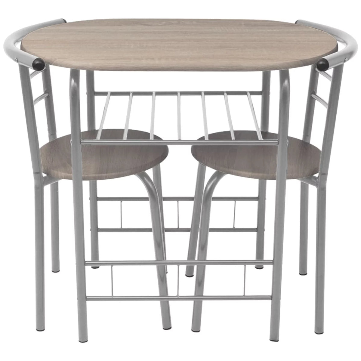 3 Piece MDF Breakfast Table with 2 Stool Chairs Iron Frame I665461