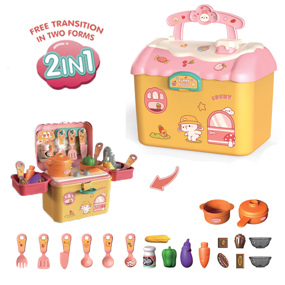 Kids Picnic & Kitchen Playset with Color Changing Play Foods S364341