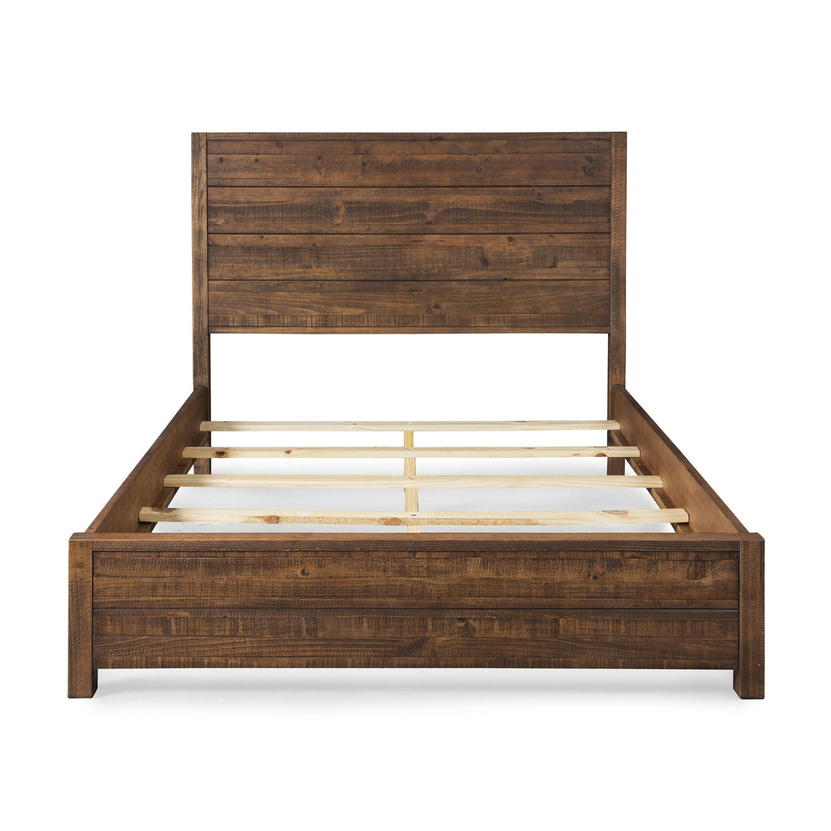 Rustic Walnut Queen Panel Bed G2938