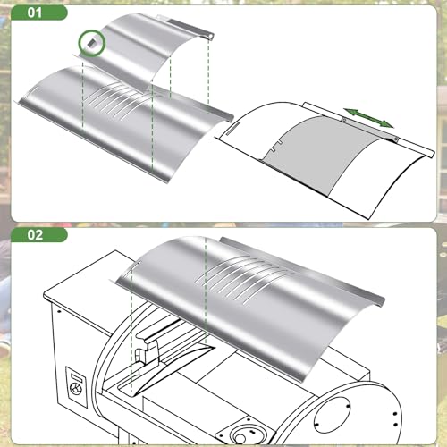 Flame Broiler Slide Cover and Bottom Kits for Pellet Grill L80478