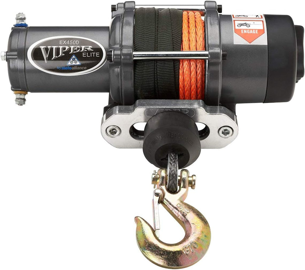 UTV Winch with Red Rope W554