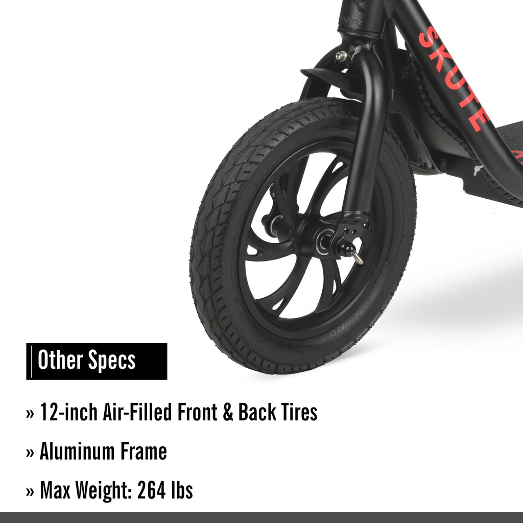 36V Seated Electric Scooter with Basket, 250W Motor, Max Speed 15mph X663