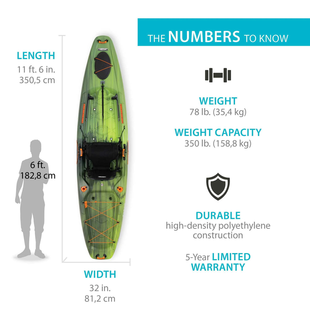 116 inch Sit-on-Top Fishing Kayak R9124
