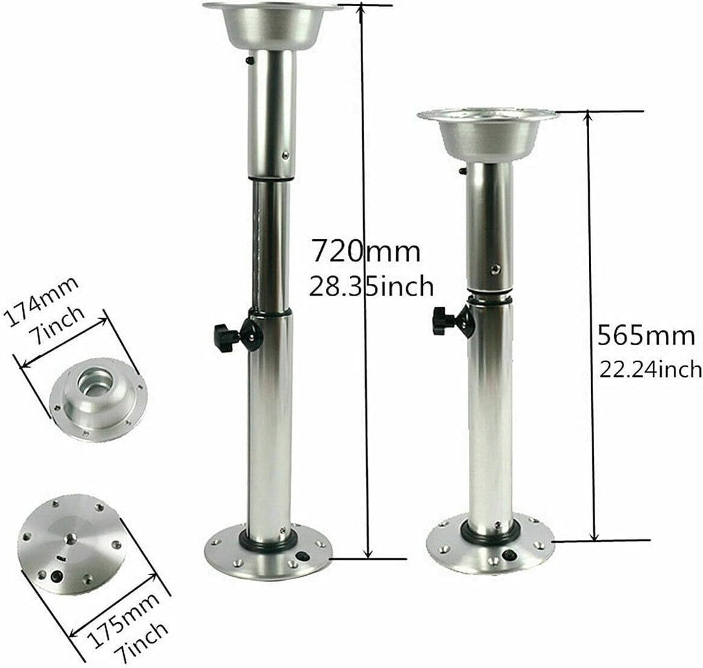 28Inch Adjustable Telescopic Pedestal with Mount Base Parts L251412