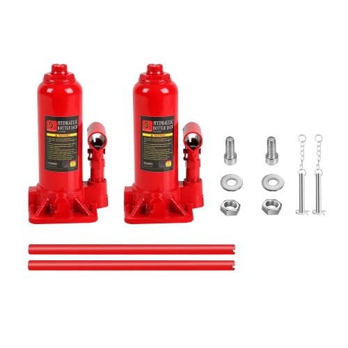 5 Ton Hydraulic Car Ramps, 3-Position Adjustable Steel Ramps D176506