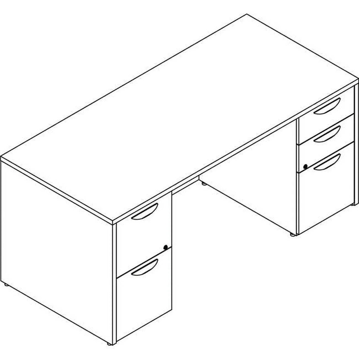 Gray Elm Laminate Desk Unit J309