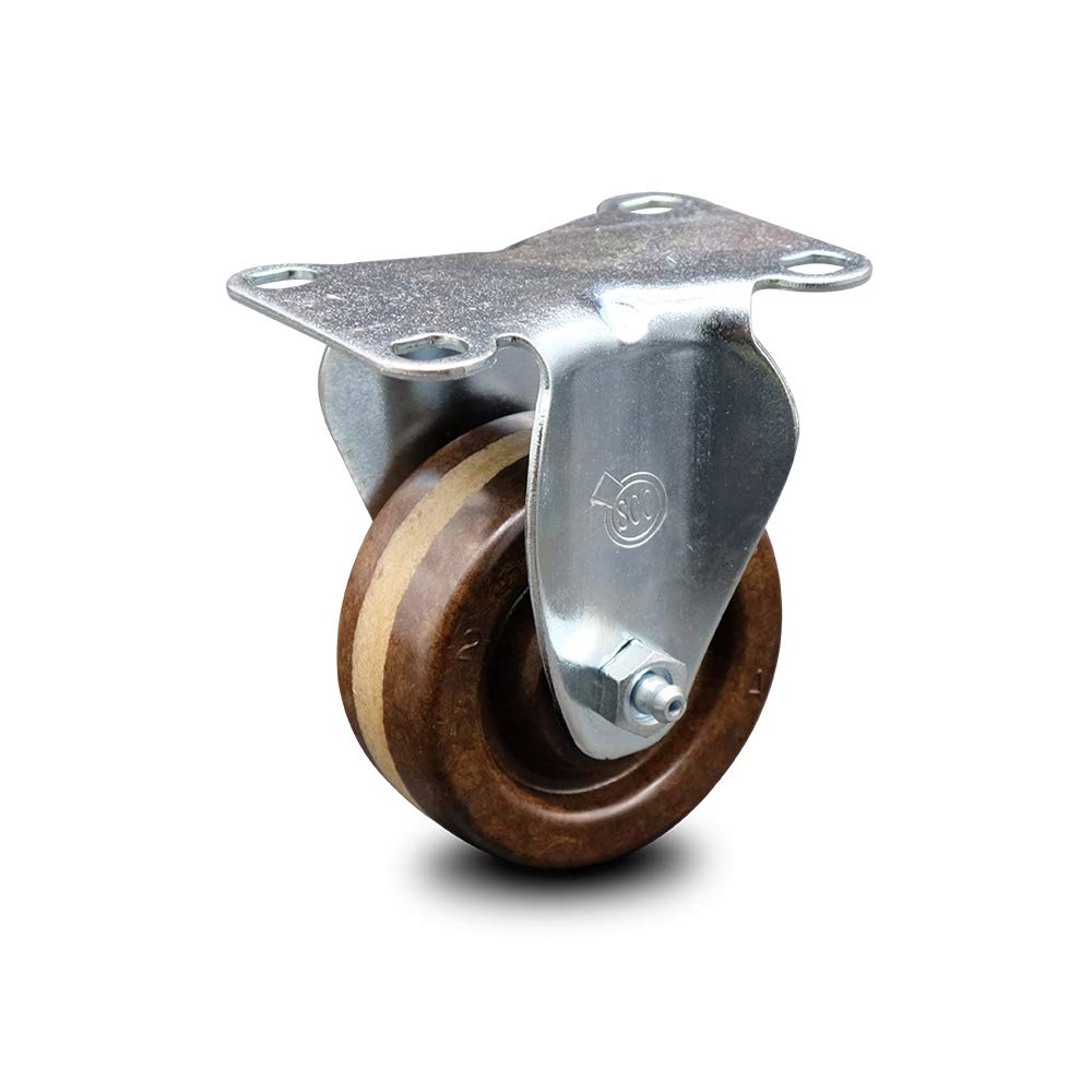 Brown High Temperature Phenolic Wheels Caster Set of 4 L629473