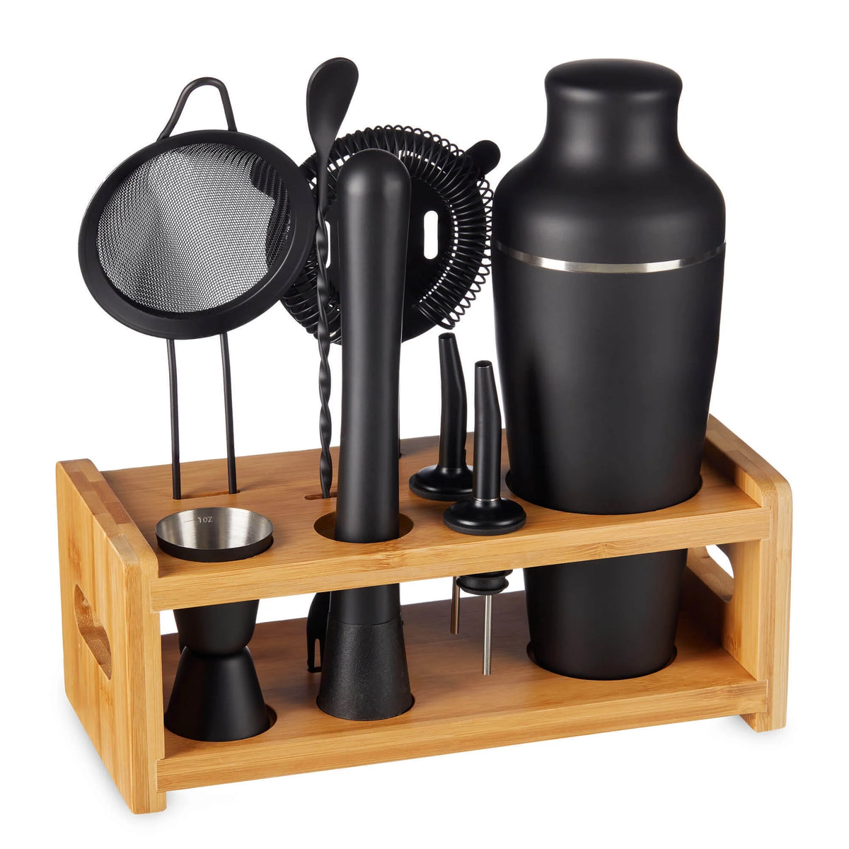 8-Piece Cocktail Shaker Set with Wooden Stand R649750