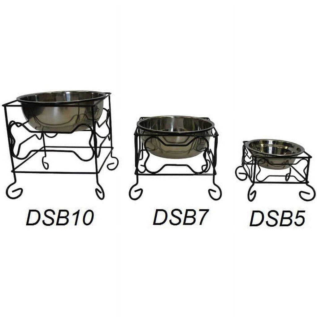 Wrought Iron Stand with Stainless Steel Feeder Bowl G3337