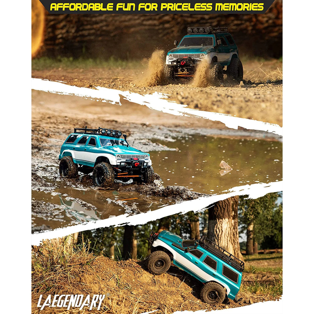 Blue-Green 1:10 Scale RTR RC Rock Crawler E9690