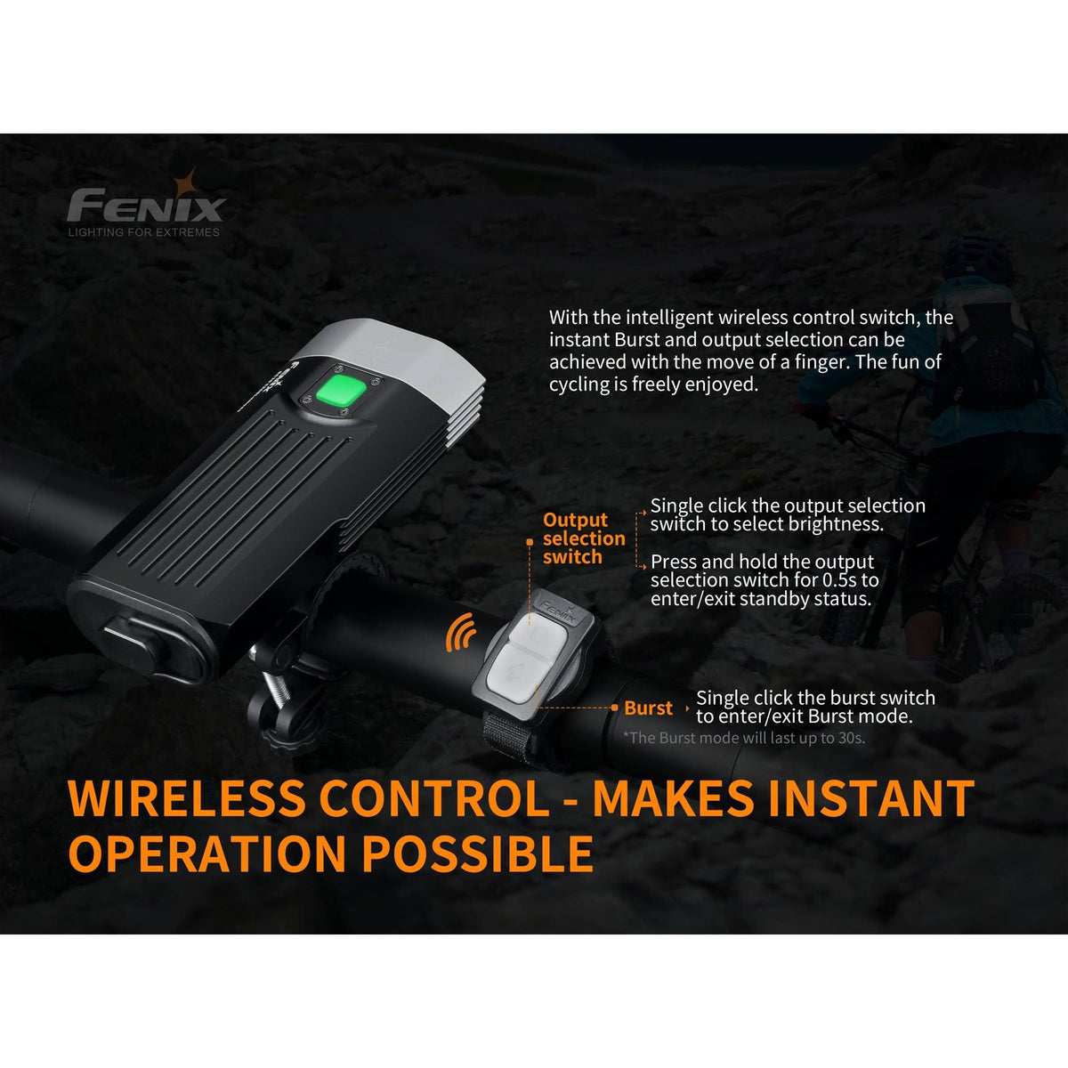 LED Bike Light with Wireless Remote Switch K536425