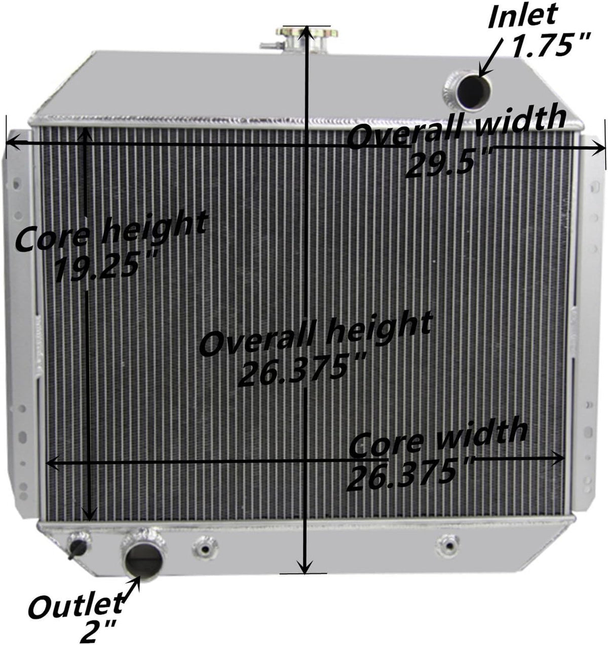3 Row Aluminum Radiator R7860