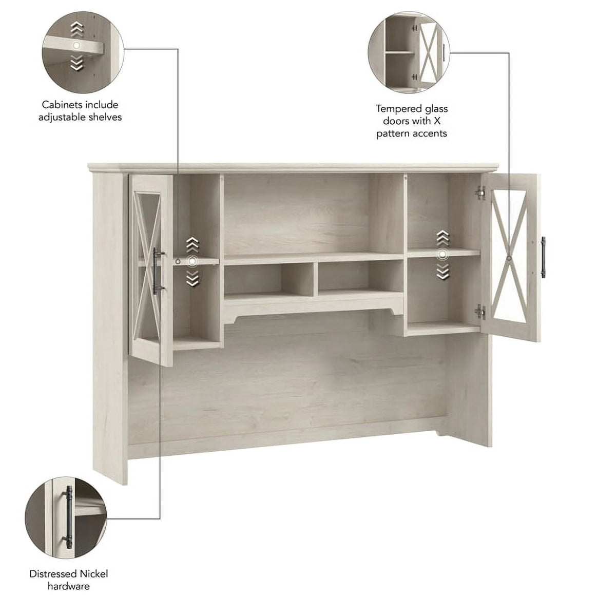 Engineered Wood Hutch for Buffet Cabinet L21704