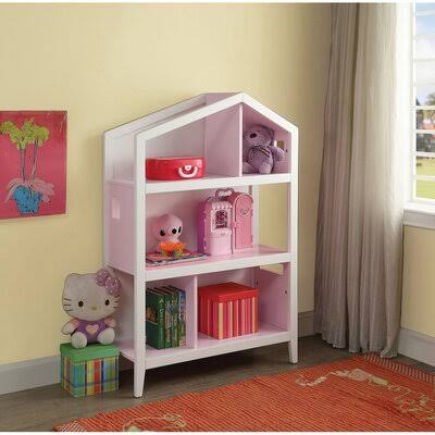 White & Pink Doll Cottage Bookcase I3315