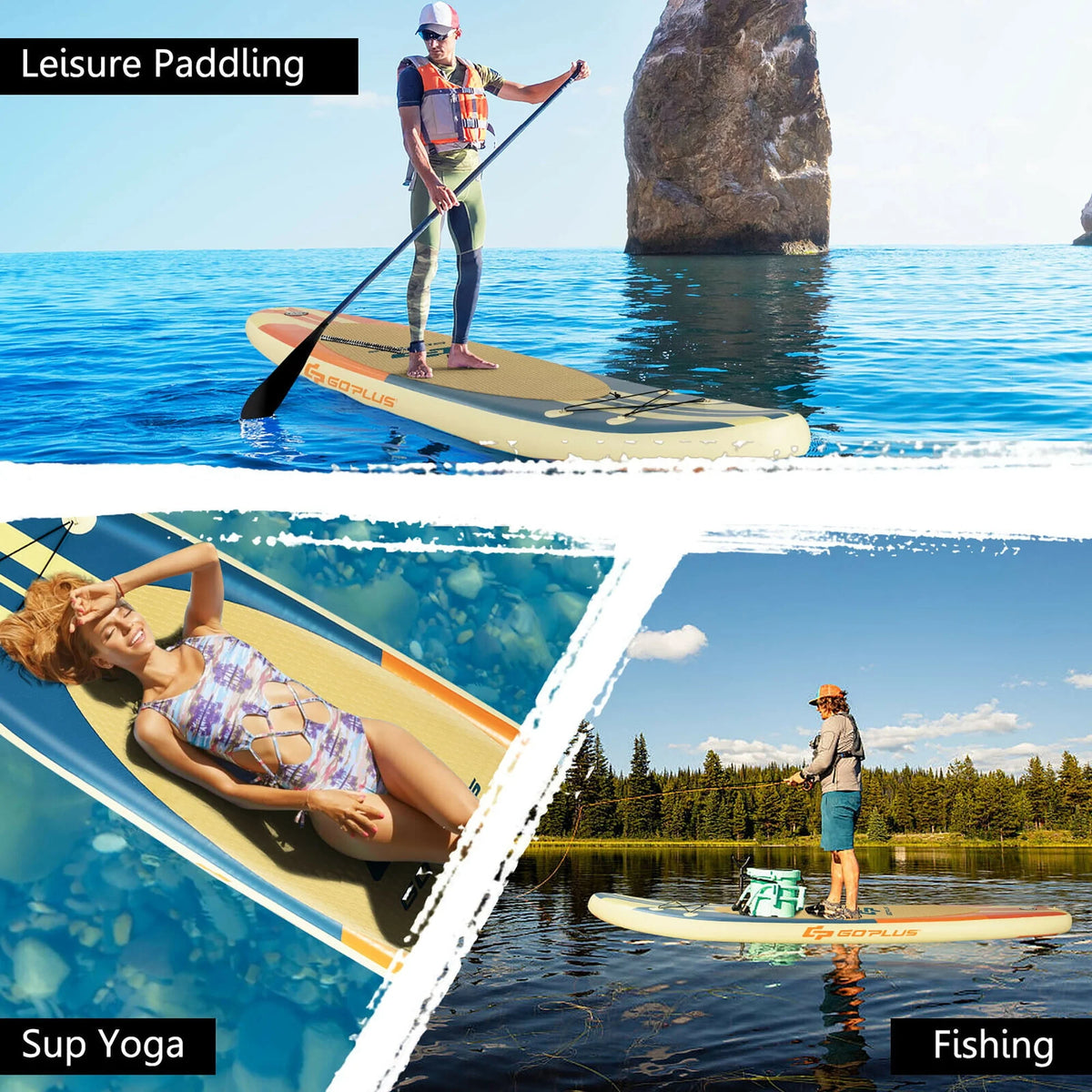 10.5ft Inflatable Stand Up Paddle Board with Paddle U239701
