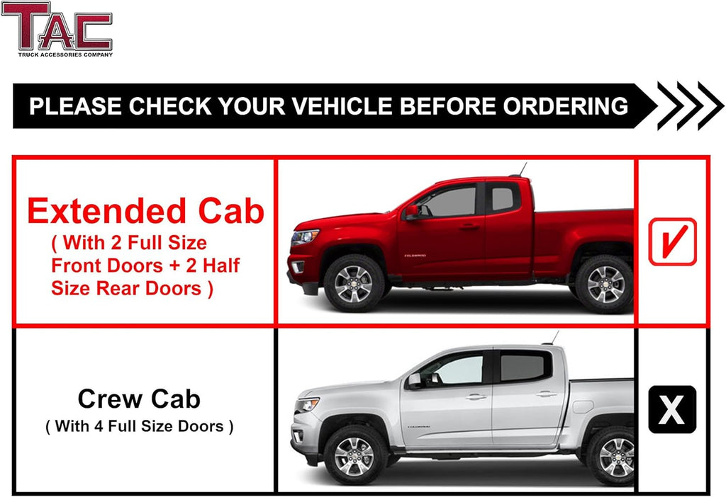 Black Side Bars Nerf Bars Step Rails Running Boards for Pickup Truck C2574